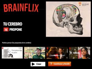 Imagen artística que representa el taller BRAINFLIX de La EJE para conectar con emociones y autoconocimiento.