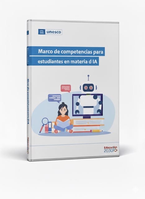Portada del informe Marco de competencias para docentes en materia de IA de la UNESCO.