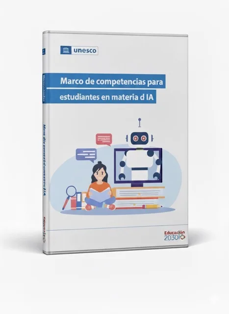 Portada del informe Marco de competencias para docentes en materia de IA de la UNESCO.