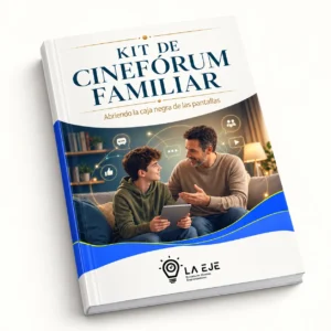 Portada del ebook Kit de cinefórum familiar de La EJE sobre pantallas y redes sociales.
